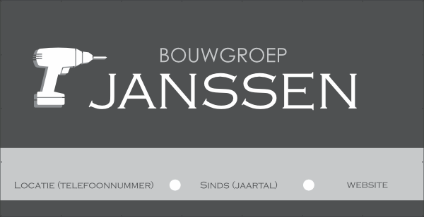 Bouwhek bedrijf spandoek