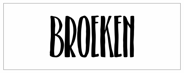 Broeken was sticker