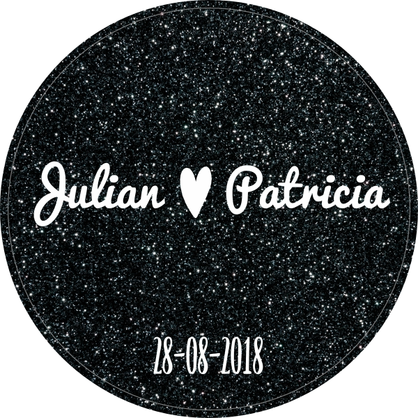 Bruiloft naamstickers