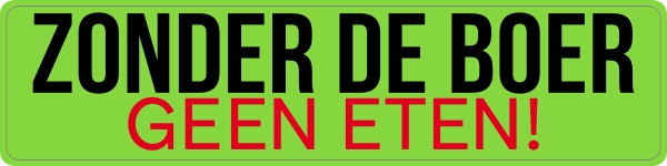 Bumpersticker boerenprotest