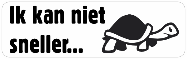 Bumpersticker schildpad