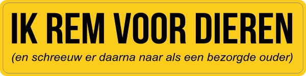 Bumpersticker dieren
