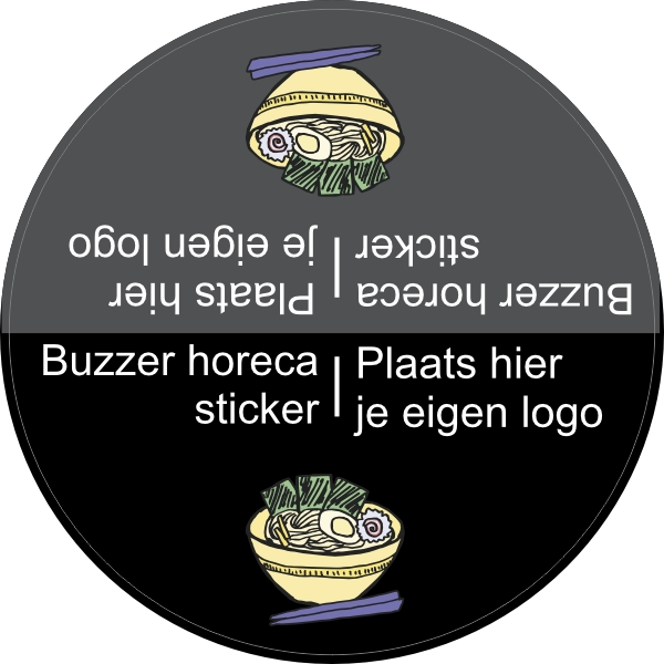 Buzzer logo sticker horeca