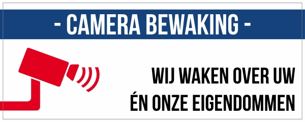 Camera bewaking glassticker