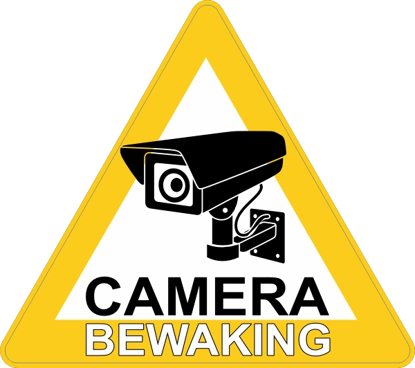 Camera bewaking sticker Driehoek