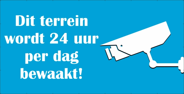 Camera bewaking spandoek