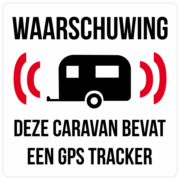 Caravanbewaking GPS sticker