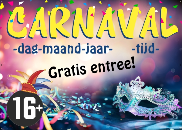 Carnaval Masker Roze spandoek