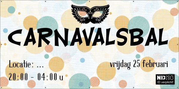 Carnavalsbal voorbeeld spandoek