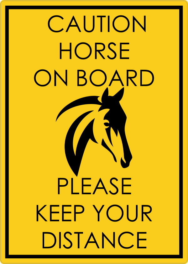 Horse on board sticker
