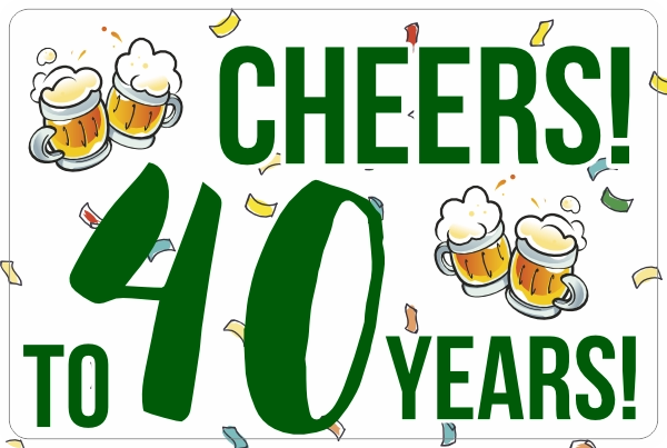 Verjaardag sticker 40 jaar