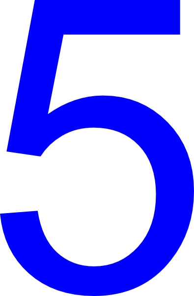 Plakcijfer 5