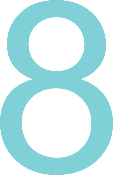 Plakcijfer 8