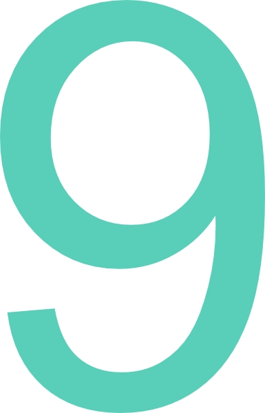 Plakcijfer 9