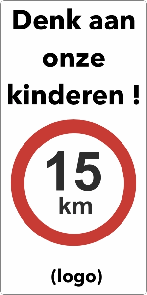 Denk aan onze kinderen sticker