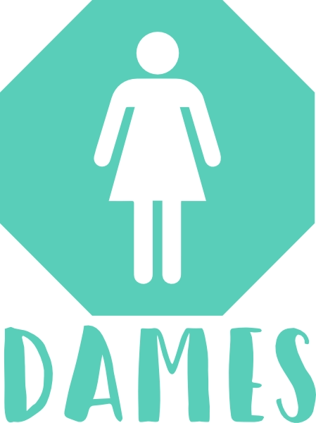 Dames Toilet sticker