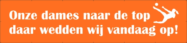 Dames voetbal spandoek