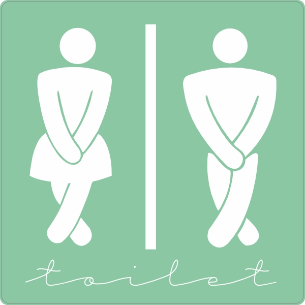 Deursticker toilet