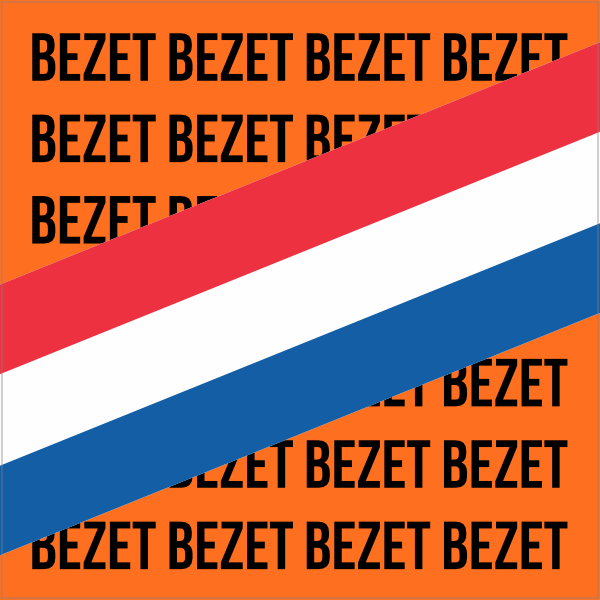 Koningsdag bezet stoeptegel
