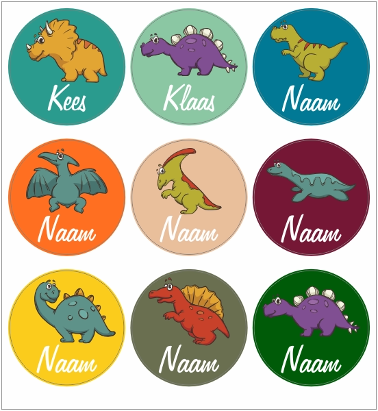 Dino stickervel