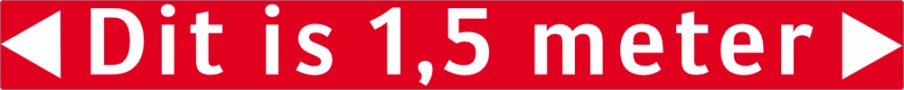 Dit is 1,5 meter sticker