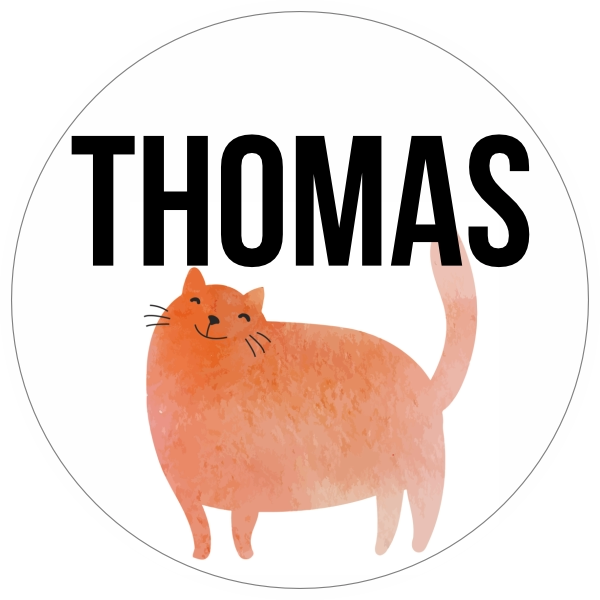 Doopsuiker sticker Kat