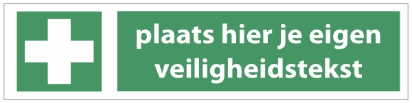 E003 Eigen veiligheidstekst sticker