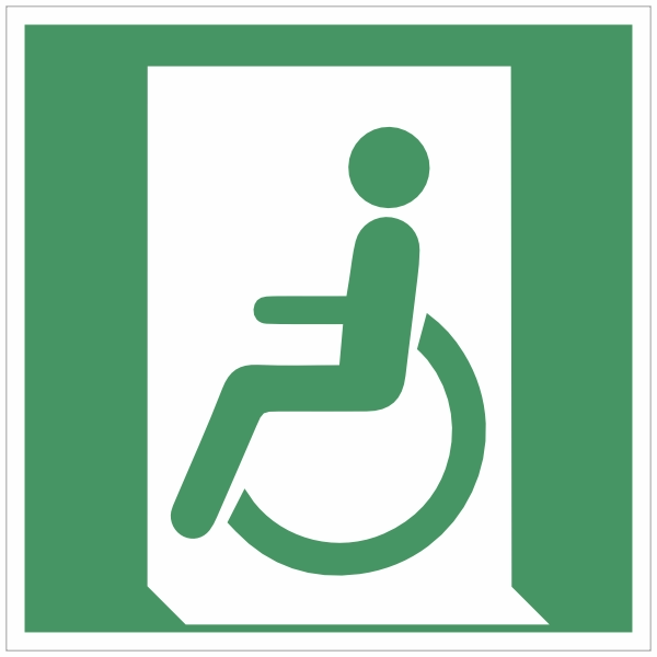 E026 Nooduitgang mindervaliden sticker