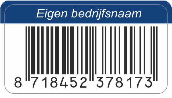 EAN code sticker eigen bedrijfsnaam