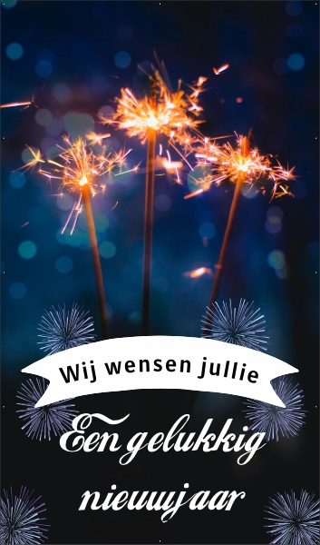 Een gelukkig nieuwjaar spandoek