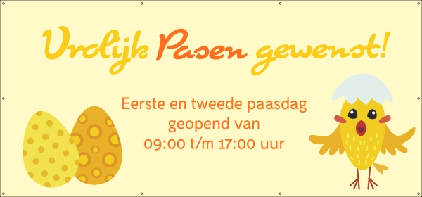 Eerste en tweede paasdag open spandoek