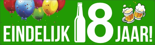 Eindelijk 18 jaar spandoek