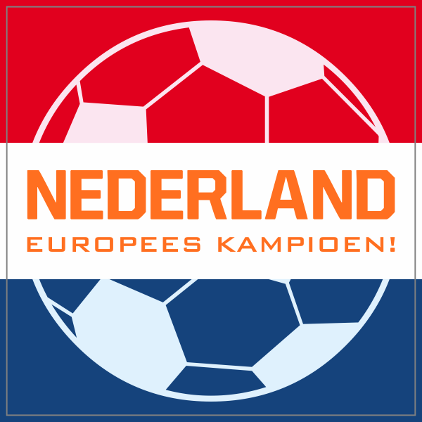 Nederland kampioen sticker