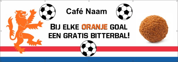 EK Voetbal Spandoek - Gratis Bitterbal