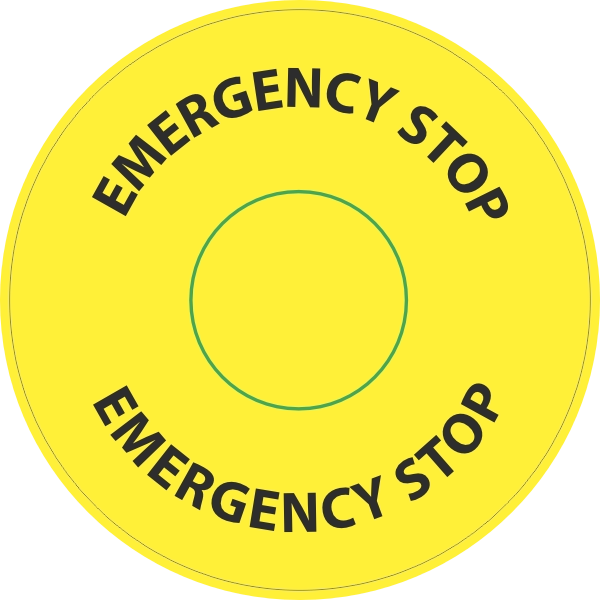 Emergency Stop sticker