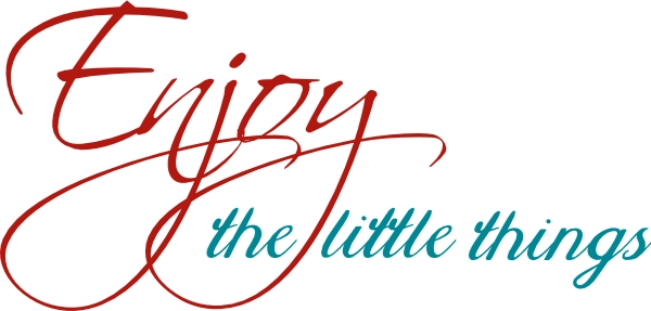 Enjoy the little things muursticker