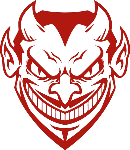 Evil mask sticker