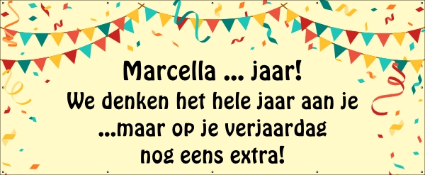Feestelijk verjaardag spandoek