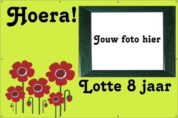 Felicitatie meisje Spandoek