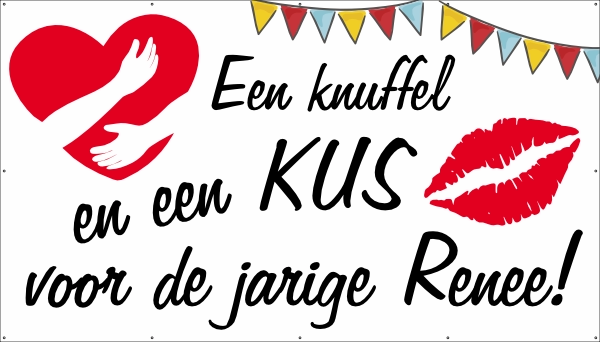 Felicitatie op afstand spandoek