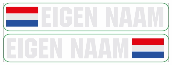 Fietsframe sticker transparant eigen naam