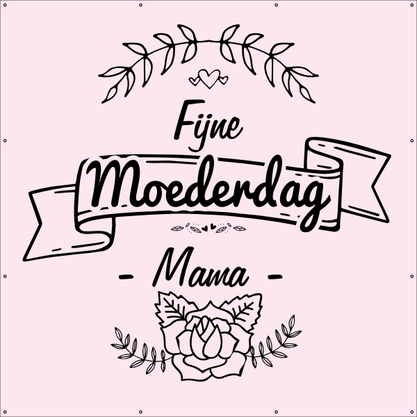 Fijne Moederdag mama spandoek