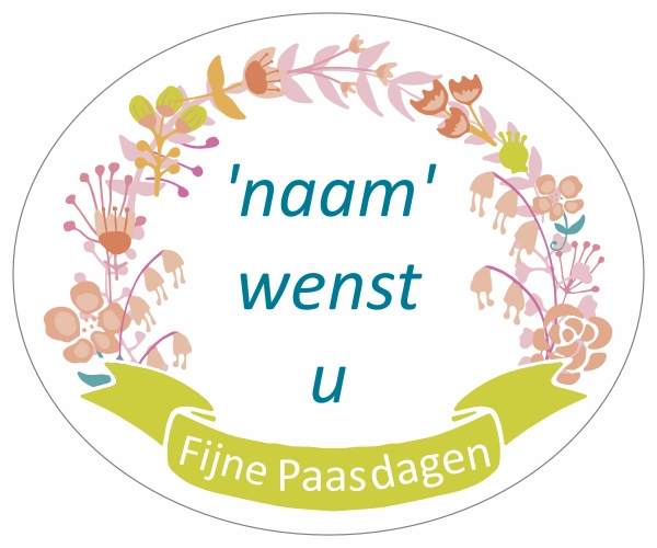 Fijne paasdagen wensen sticker
