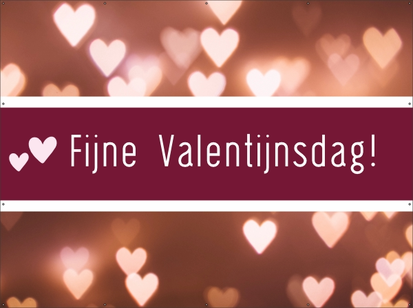 Fijne Valentijnsdag spandoek