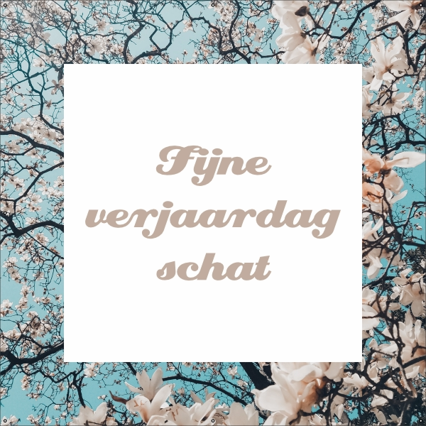 Fijne verjaardag schat spandoek