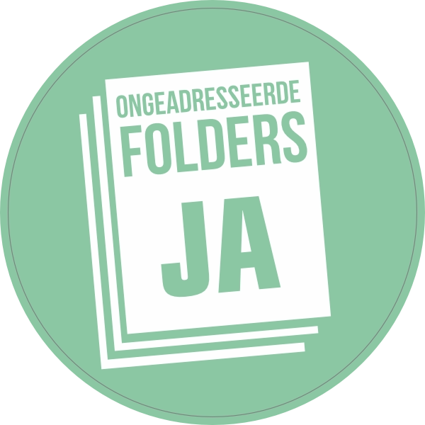 Folders Ja sticker Groen