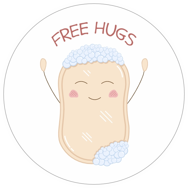 Free hugs sticker