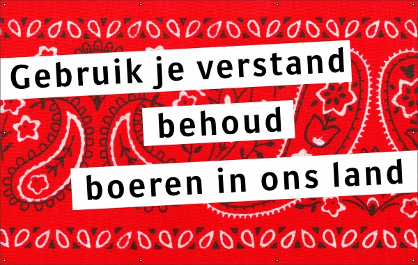 Gebruik je verstand behoud boeren in ons land spandoek