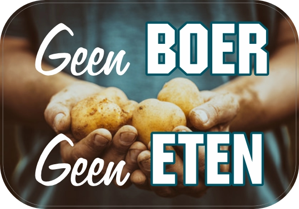 Geen boer geen eten sticker