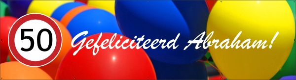Gefeliciteerd abraham spandoek